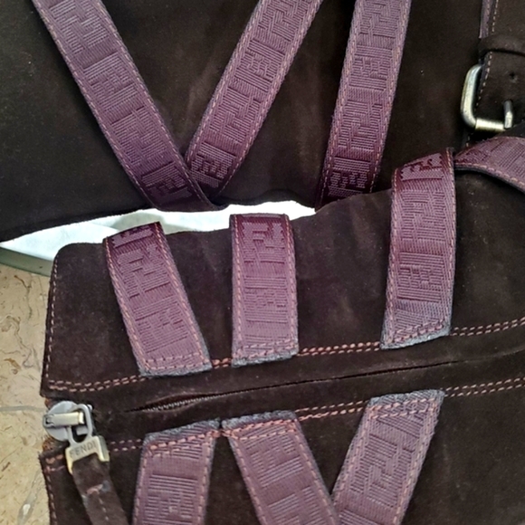 FENDI Brown Strap Boots - Picture 14 of 16